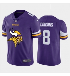Nike Vikings 8 Kirk Cousins Purple Team Big Logo Vapor Untouchable Limited Jersey
