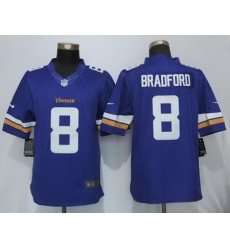 Nike Vikings #8 Sam Bradford Purple Team Color Mens Stitched NFL Limited Jersey