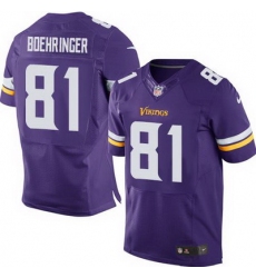 Nike Vikings #81 Moritz Boehringer Purple Team Color Mens Stitched NFL Elite Jersey