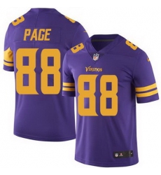 Nike Vikings #88 Alan Page Purple Mens Stitched NFL Limited Rush Jersey