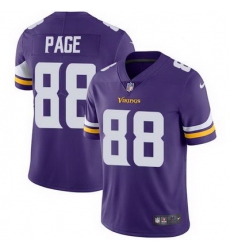 Nike Vikings #88 Alan Page Purple Team Color Mens Stitched NFL Vapor Untouchable Limited Jersey