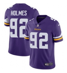 Nike Vikings #92 Jalyn Holmes Purple Team Color Mens Stitched NFL Vapor Untouchable Limited Jersey
