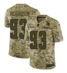 Nike Vikings #93 Sheldon Richardson Camo Mens Stitched NFL Limited 2018 Salute To Service Jersey