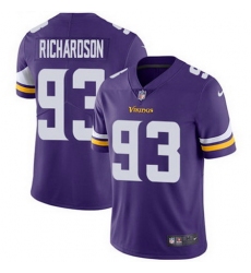 Nike Vikings #93 Sheldon Richardson Purple Team Color Mens Stitched NFL Vapor Untouchable Limited Jersey