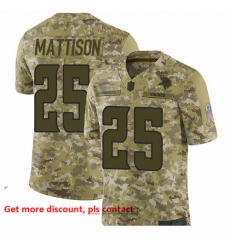 Vikings 25 Alexander Mattison Camo Men Stitched Football Limited 2018 Salute To Service Jersey