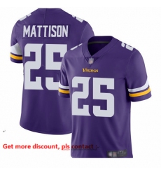 Vikings 25 Alexander Mattison Purple Team Color Men Stitched Football Vapor Untouchable Limited Jersey