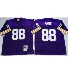 Vikings 88 Alan Page Purple Throwback Jersey