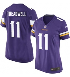 Nike Vikings #11 Laquon Treadwell Purple Team Color Womens Stitched NFL Elite Jersey