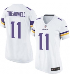 Nike Vikings #11 Laquon Treadwell White Womens Stitched NFL Elite Jersey