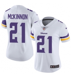 Nike Vikings #21 Jerick McKinnon White Womens Stitched NFL Vapor Untouchable Limited Jersey