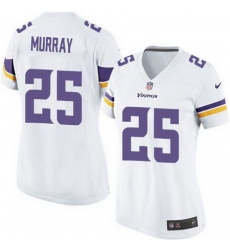 Nike Vikings #25 Latavius Murray White Womens Stitched NFL Elite Jersey