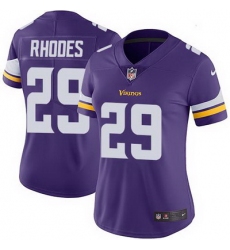 Nike Vikings #29 Xavier Rhodes Purple Team Color Womens Stitched NFL Vapor Untouchable Limited Jersey