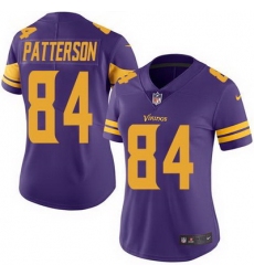 Nike Vikings #84 Cordarrelle Patterson Purple Womens Stitched NFL Limited Rush Jersey