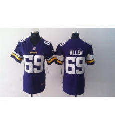 Nike Women Minnesota Vikings #69 Jared Allen Purple Jerseys