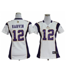 Nike women nfl Minnesota Vikings #12 Percy Harvin White Jerseys