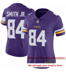 Vikings 84 Irv Smith Jr  Purple Team Color Women Stitched Football Vapor Untouchable Limited Jersey