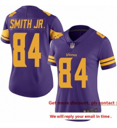 Vikings 84 Irv Smith Jr  Purple Women Stitched Football Limited Rush Jersey