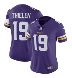 Women Minnesota Vikings 19 Adam Thielen Purple Vapor Untouchable Limited Stitched NFL Jersey