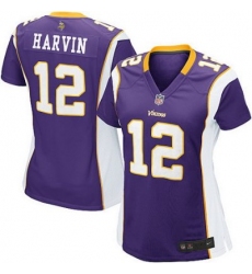 Women Nike NFL Minnesota Vikings #12 Percy Harvin Purple Jerseys