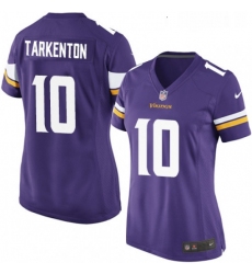 Womens Nike Minnesota Vikings 10 Fran Tarkenton Game Purple Team Color NFL Jersey