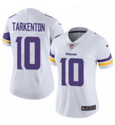 Womens Nike Minnesota Vikings 10 Fran Tarkenton White Vapor Untouchable Limited Player NFL Jersey