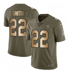 Womens Nike Minnesota Vikings 22 Harrison Smith Limited Black 2016 Salute to Service NFL Jersey