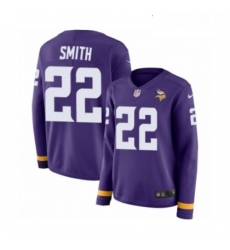 Womens Nike Minnesota Vikings 22 Harrison Smith Limited Purple Therma Long Sleeve NFL Jersey