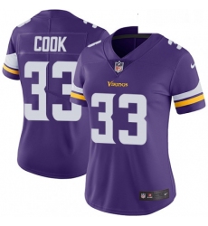 Womens Nike Minnesota Vikings 33 Dalvin Cook Purple Team Color Vapor Untouchable Limited Player NFL Jersey