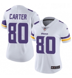 Womens Nike Minnesota Vikings 80 Cris Carter Elite White NFL Jersey