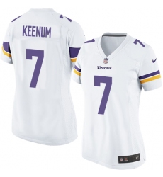 women Nike Minnesota Vikings #7 Case Keenum White Team Color NFL Jersey