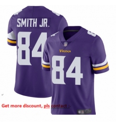 Vikings 84 Irv Smith Jr  Purple Team Color Youth Stitched Football Vapor Untouchable Limited Jersey