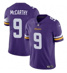 Youth Minnesota Vikings 9 J J  McCarthy Purple 2024 Draft Vapor Untouchable Limited Stitched Jersey