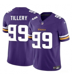 Youth Minnesota Vikings 99 Jerry Tillery Purple 2023 F U S E  Vapor Untouchable Limited Stitched Jersey