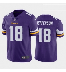 Youth Minnesota Vikings Justin Jefferson #18 Purple Vapor Limited Stitched NFL Jersey