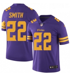 Youth Nike Minnesota Vikings 22 Harrison Smith Elite Purple Rush Vapor Untouchable NFL Jersey