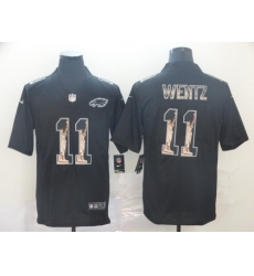 Eagles 11 Carson Wentz Black Statue Of Liberty Limited Jersey