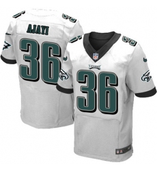 Men Nike Eagles #36 Jay Ajayi White Stitched NFL New Elite Jersey