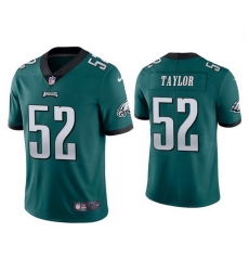 Men Nike Eagles 52 Davion Taylor Green Vapor Limited NFL Stitched Jersey
