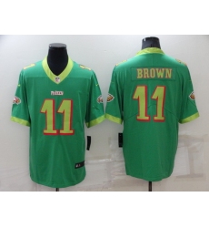 Men Philadelphia Eagles 11 A J Brown Green City Edition Limited Stitched Jerse