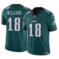 Men Philadelphia Eagles 18 Avery Williams Green 2024 New F U S E  Vapor Untouchable Limited Stitched Football Jersey