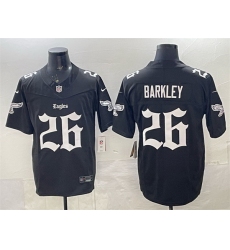 Men Philadelphia Eagles 26 Saquon Barkley Black 2025 F U S E   27Gothic Philly Edition 27 Vapor Limited Stitched Football Jersey
