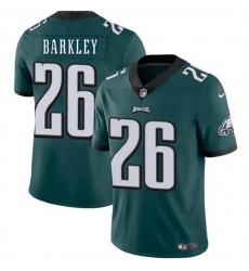 Men Philadelphia Eagles 26 Saquon Barkley Green Vapor Untouchable Limited Stitched Football Stitched Jersey