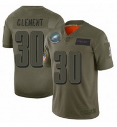 Men Philadelphia Eagles 30 Corey Clement Limited Camo 2019 Salute to Service Football Jersey