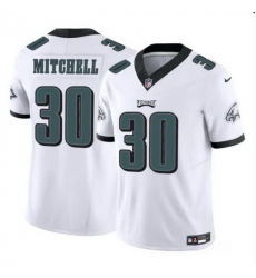 Men Philadelphia Eagles 30 Quinyon Mitchell White 2024 Draft F U S E Vapor Untouchable Limited Stitched Football Jersey