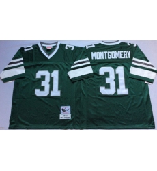 Men Philadelphia Eagles 31 Wilbert Montgomery Green M&N Throwback Jersey