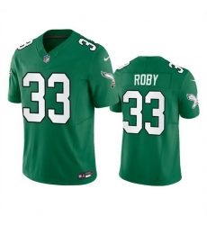 Men Philadelphia Eagles 33 Bradley Roby Green 2023 F U S E  Throwback Vapor Untouchable Limited Stitched Football Jersey