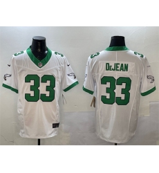 Men Philadelphia Eagles 33 Cooper DeJean White F U S E Vapor Untouchable Limited Stitched Football Jersey