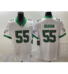 Men Philadelphia Eagles 55 Brandon Graham White 2023 F U S E Vapor Untouchable Stitched Football Jersey