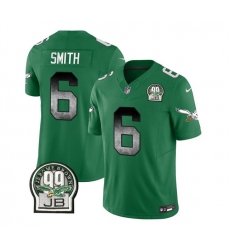 Men Philadelphia Eagles 6 DeVonta Smith Green 2023 F U S E  Throwback Vapor Untouchable Limited Stitched Football Jersey