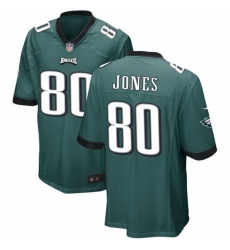 Men Philadelphia Eagles 80 Julio Jones Green 2023 Stitched Game Jersey
